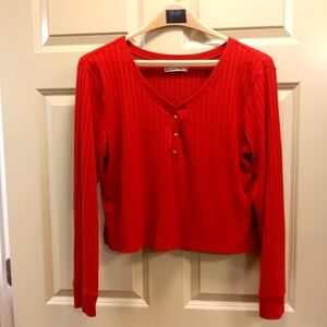 Abercrombie and Fitch cropped red sweater - size XL